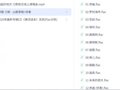 刀郎知交线上演唱会以及最新专辑和伴奏 资源分享